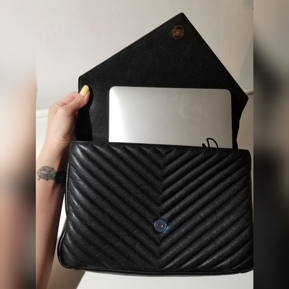 Saint Laurent Large College bag Black & Gunmetal - Picture 6 of 8